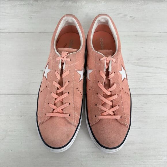 Converse Chuck Taylors Womens 9 One Star Platform Ox Suede Coral Pink 564382C - Picture 3 of 13